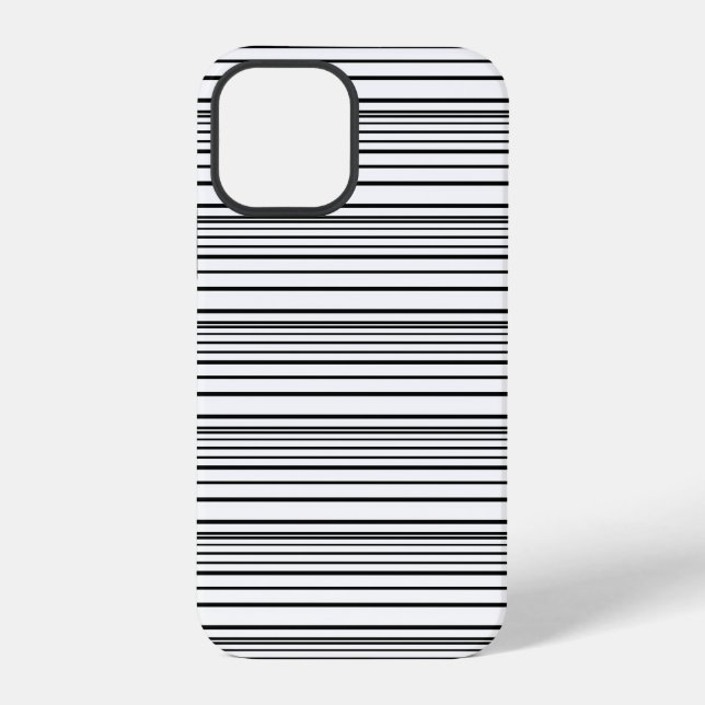 Funda Para iPhone Rayas blancas y negras lindas (Reverso )