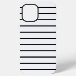Funda Para iPhone 12 Pro Max Rayas blancas y negras lindas