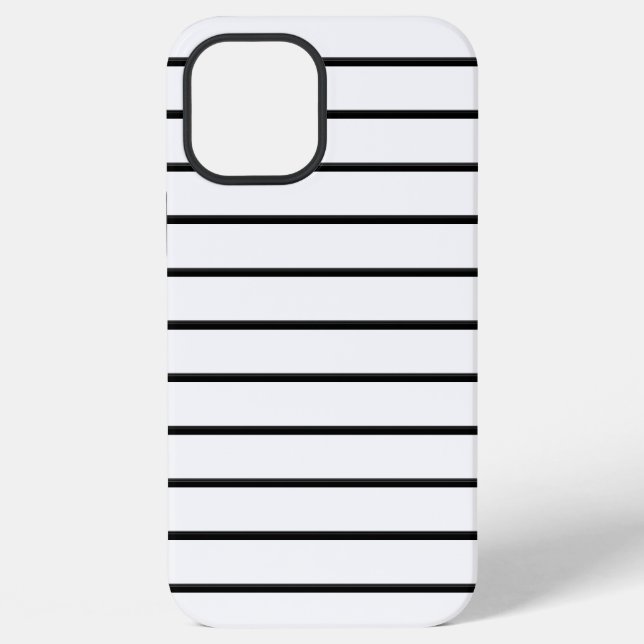 Funda Para iPhone Rayas blancas y negras lindas (Reverso )