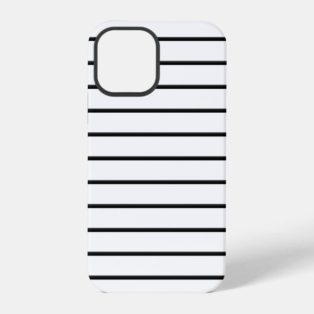 Funda Para iPhone Rayas blancas y negras lindas (Reverso )
