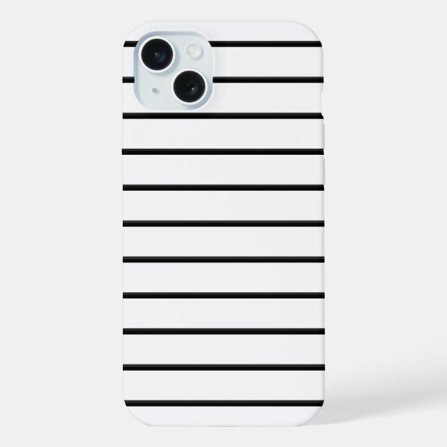 Funda Para iPhone Rayas blancas y negras lindas (Reverso )