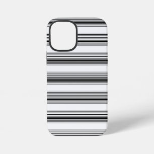 Funda Para iPhone 12 Mini Rayas blancas y negras modernas
