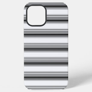 Funda Para iPhone 12 Pro Max Rayas blancas y negras modernas