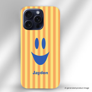 Funda Para iPhone 16 Pro Rayas Brillantes Sonrisa Divertida