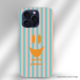 Funda Para iPhone 16 Pro Rayas Coloridas + Sonrisa