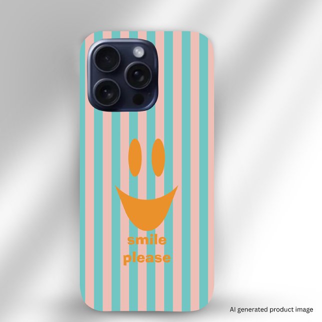 Funda Para iPhone Rayas Coloridas + Sonrisa  (Available for iPhone and Samsung devices.)