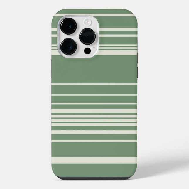 Funda Para iPhone Rayas complejas en verde (Reverso )