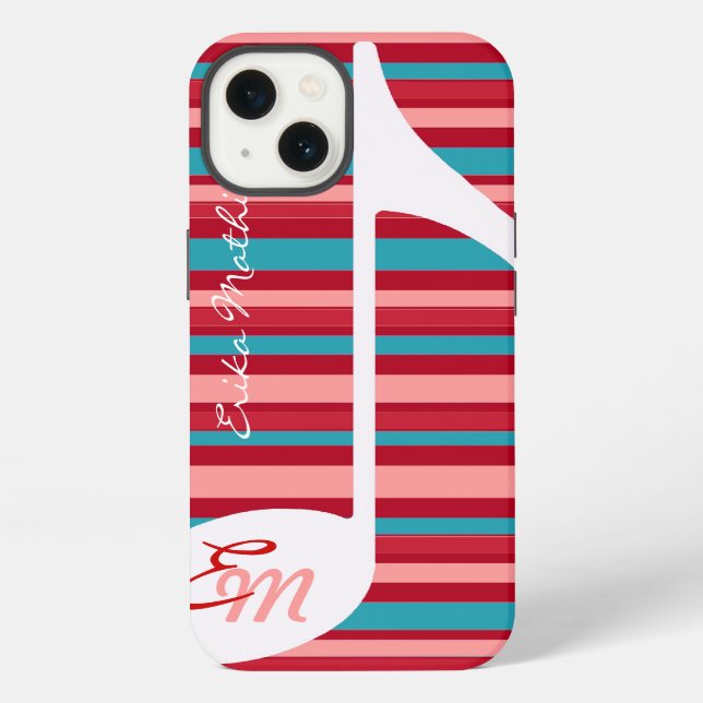 Funda Para iPhone Rayas con nota musical (Reverso )