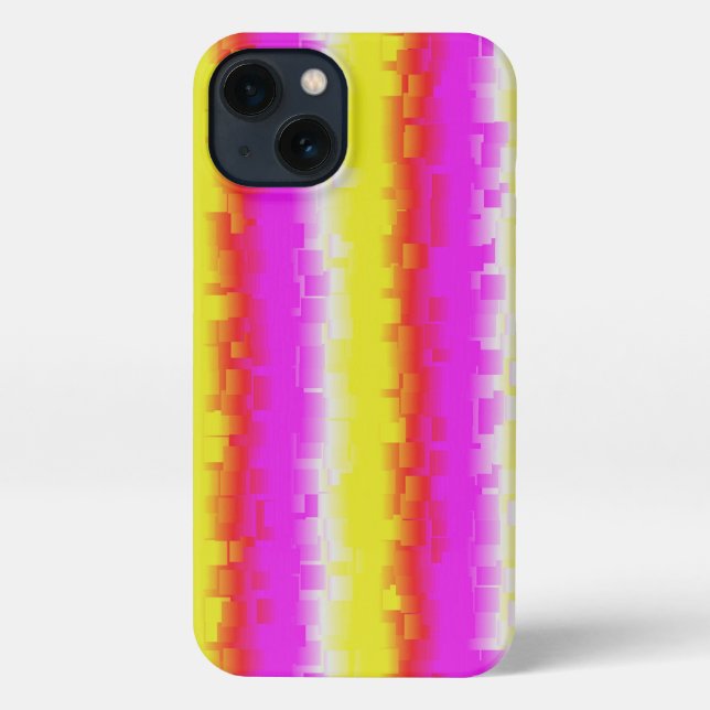 Funda Para iPhone Rayas de arco iris rosado de Artdeco (Reverso )