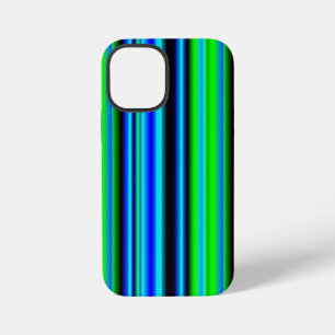 Funda Para iPhone 12 Mini Rayas de arcoíris azul verde