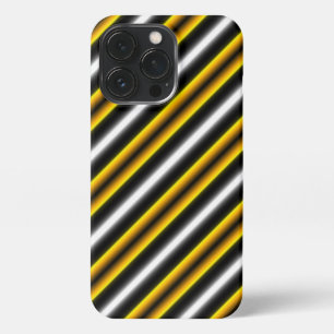 Funda Para iPhone 13 Pro Rayas de arcoiris blancas amarillas