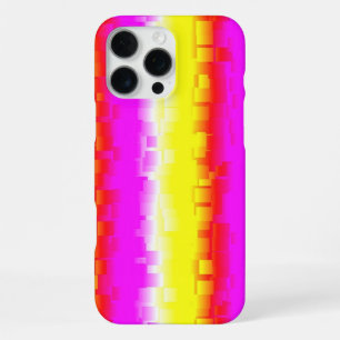 Funda Para iPhone 16 Pro Max Rayas de arcoíris de vidrio roto rosa amarillo