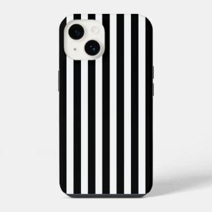Funda Para iPhone 14 Rayas de caramelo blanco y negro