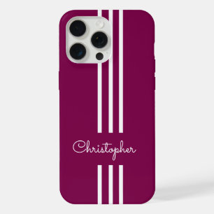 Rayas de carreras modernas y elegantes monogramada