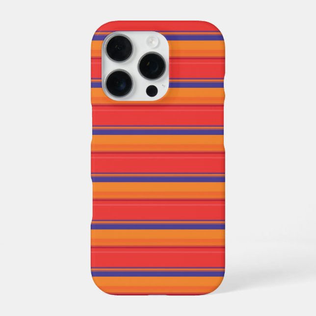 Funda Para iPhone Rayas de verano coloridas lindas (Reverso)