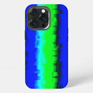 Funda Para iPhone 13 Pro Rayas de vidrio roto azul verdoso