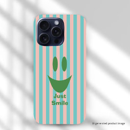 Funda Para iPhone 16 Pro Rayas Divertidas + Sonrisa