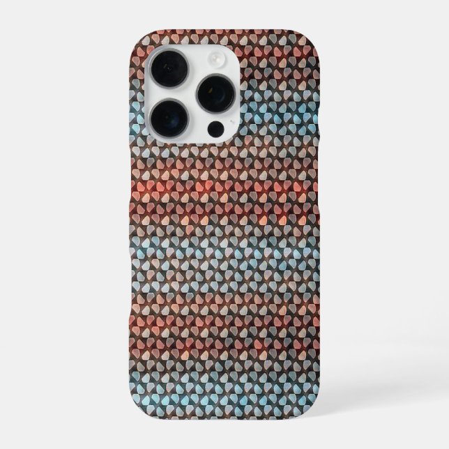 Funda Para iPhone Rayas geométricas de patrón abstracto moderno 1294 (Reverso)