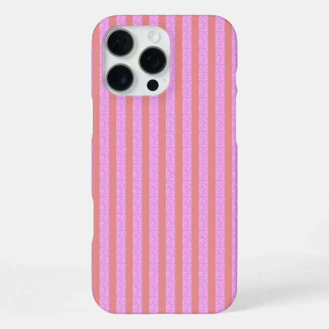 Funda Para iPhone Rayas geométricas rosa chic Geostripes  (Reverso )