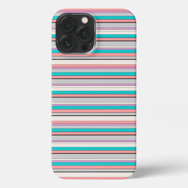 Funda Para iPhone Rayas grises acuáticas lindas (Reverso )