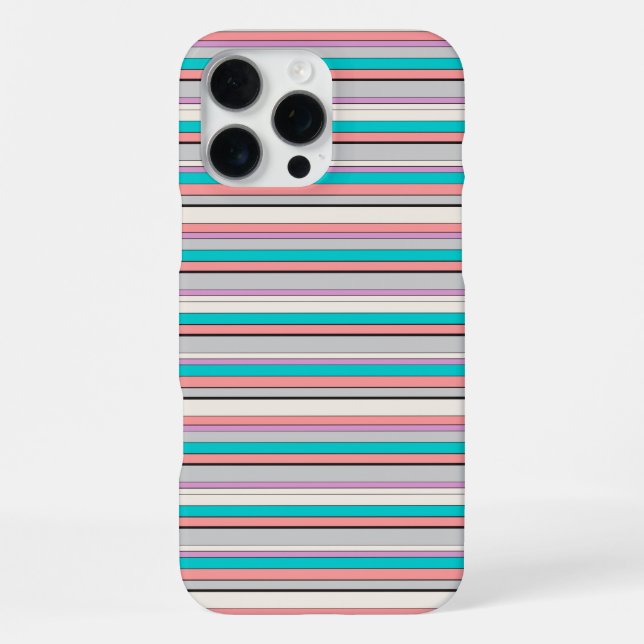 Funda Para iPhone Rayas grises acuáticas lindas (Reverso )