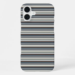 Funda Para iPhone 16 Plus Rayas grises blancas lindas