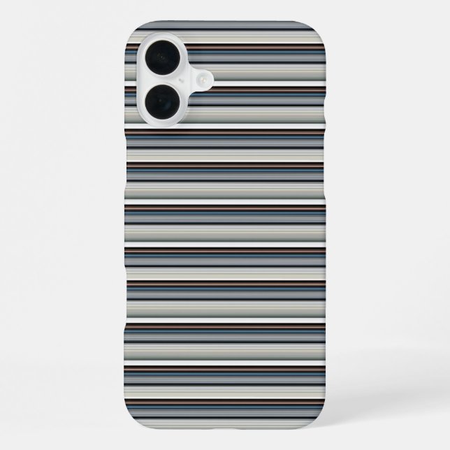 Funda Para iPhone Rayas grises blancas lindas (Reverso )