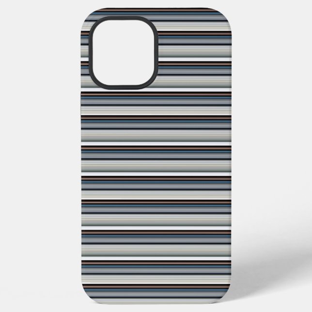 Funda Para iPhone Rayas grises blancas lindas (Reverso )
