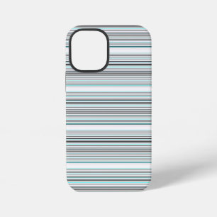 Funda Para iPhone 12 Mini Rayas grises de aqua lindas
