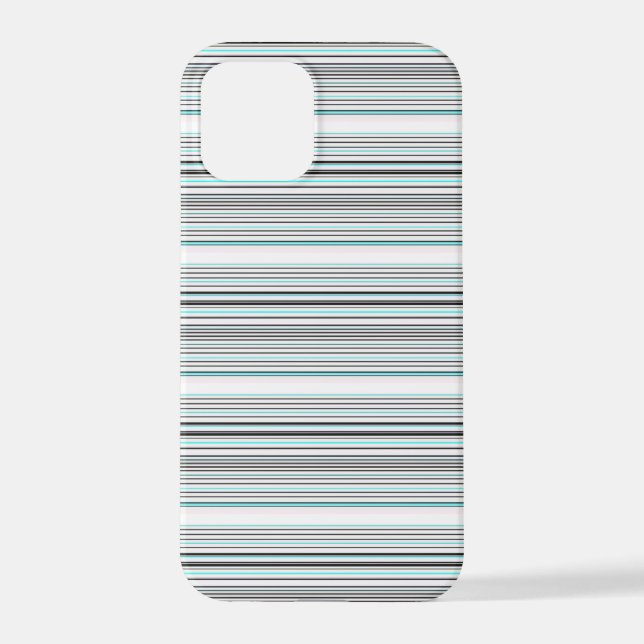 Funda Para iPhone Rayas grises de aqua lindas (Reverso )