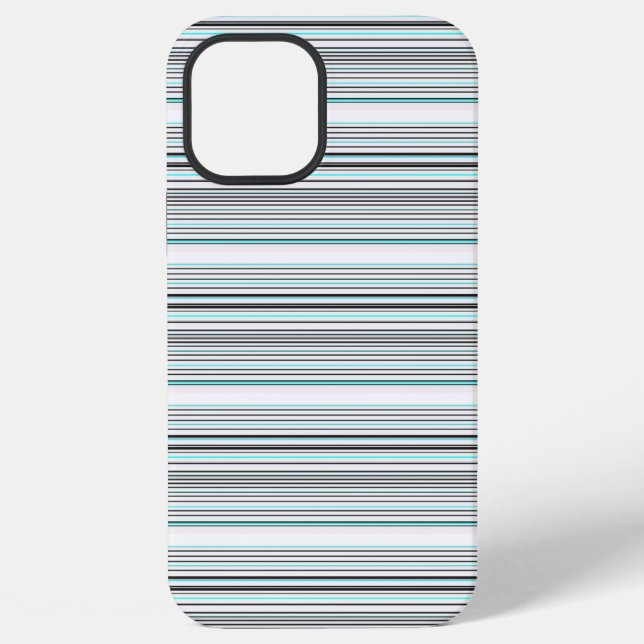 Funda Para iPhone Rayas grises de aqua lindas (Reverso )
