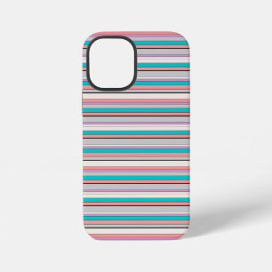 Funda Para iPhone 12 Mini Rayas grises de aqua lindas