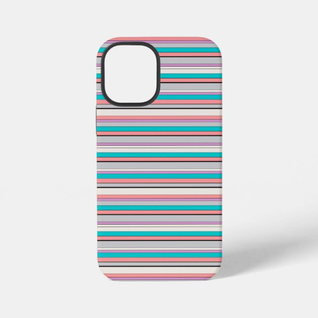 Funda Para iPhone Rayas grises de aqua lindas (Reverso )