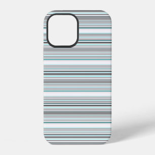 Funda Para iPhone 12 Rayas grises de aqua lindas