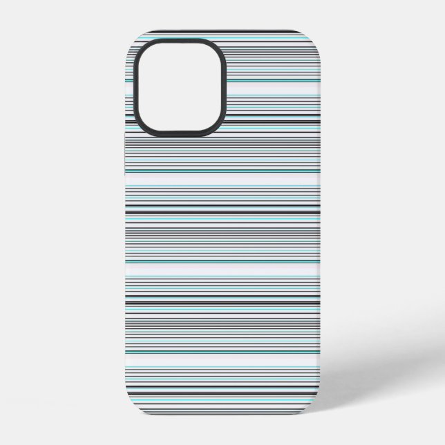 Funda Para iPhone Rayas grises de aqua lindas (Reverso )