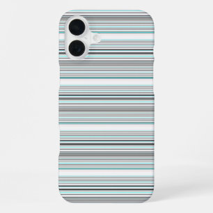 Funda Para iPhone 16 Plus Rayas grises de aqua lindas