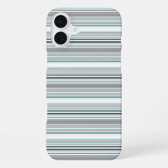 Funda Para iPhone Rayas grises de aqua lindas (Reverso )