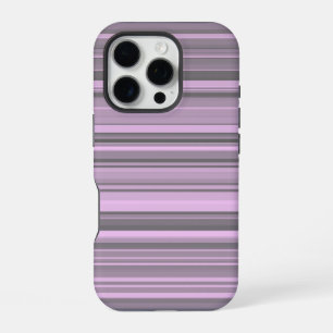 Funda Para iPhone 16 Pro Rayas grises moradas