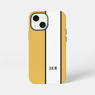 Funda Para iPhone 13 Mini Rayas minimalistas modernas Monograma Iniciales Am