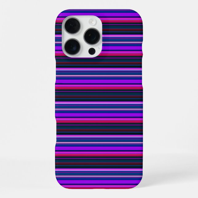Funda Para iPhone Rayas moradas rosadas lindas (Reverso )