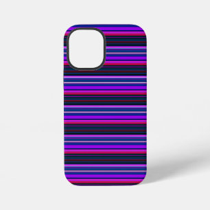 Funda Para iPhone 12 Mini Rayas moradas rosadas lindas