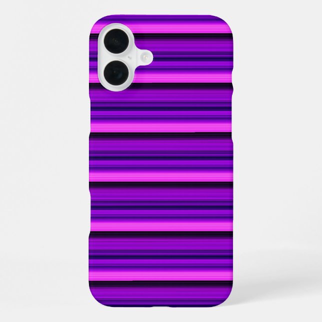 Funda Para iPhone Rayas negras moradas lindas y calientes (Reverso )