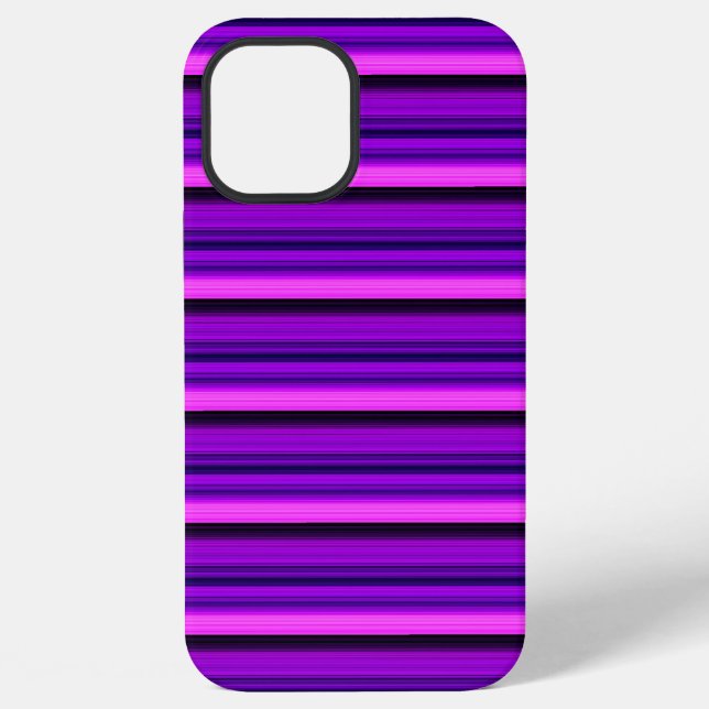 Funda Para iPhone Rayas negras moradas lindas y calientes (Reverso )