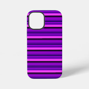 Funda Para iPhone 12 Mini Rayas negras moradas lindas y calientes