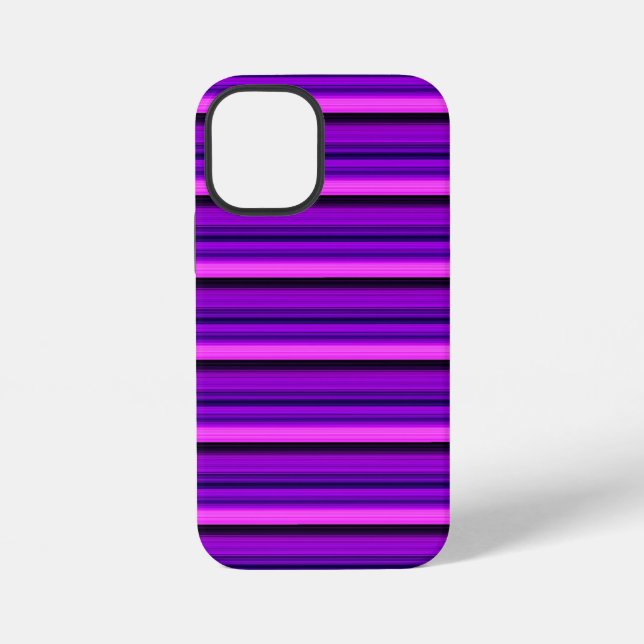 Funda Para iPhone Rayas negras moradas lindas y calientes (Reverso )