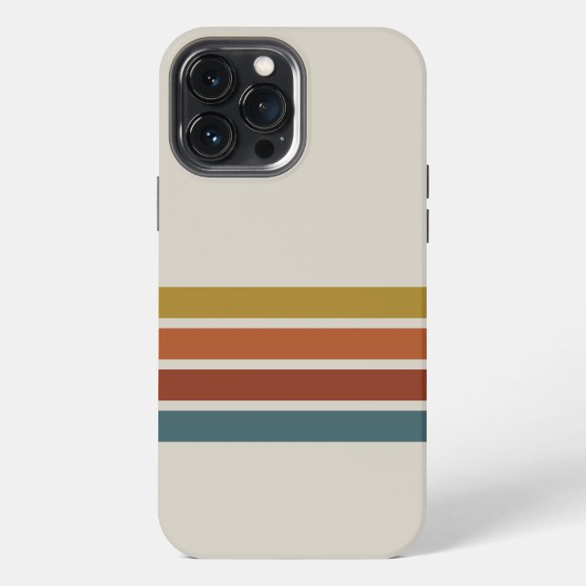 Funda Para iPhone Rayas retro (Reverso )