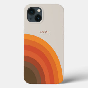 Rayas Retro Coloridas 70s 80s Marrón Naranja Dorad