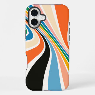 Funda Para iPhone 16 Plus Rayas retro Resumen estuche para iPhone / iPad