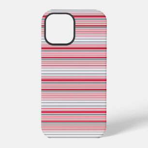Funda Para iPhone 12 Pro Rayas rojas grises lindas