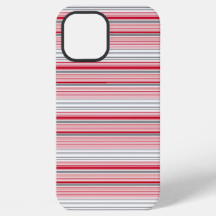 Funda Para iPhone 12 Pro Max Rayas rojas grises lindas